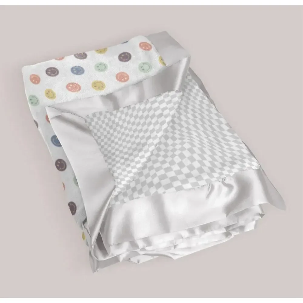 JuJuBe x Studio Oh Happy Baby Vibes Reversible Baby Blanket 30x40 NWT Soft